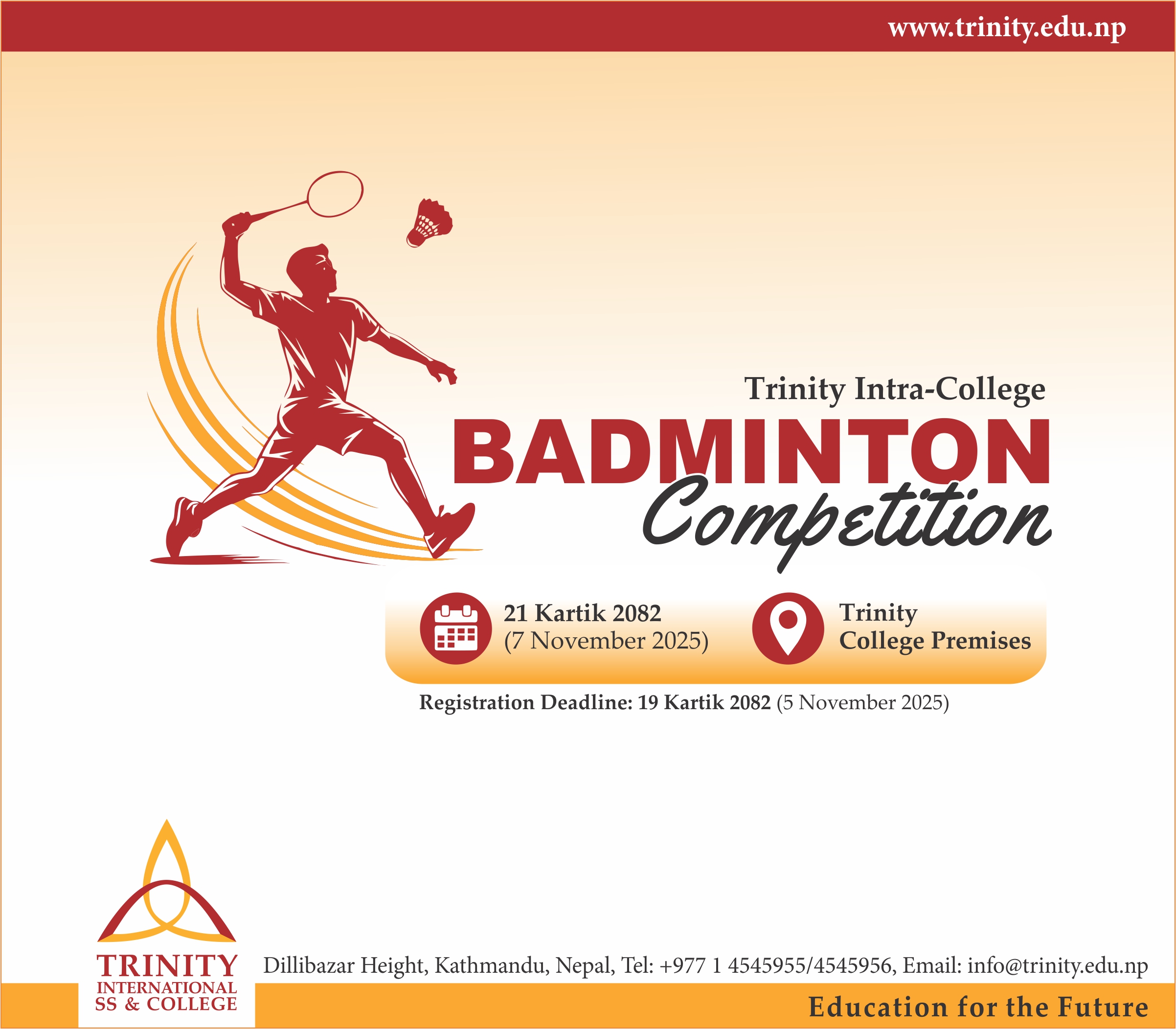 Intra-College Badminton Competition